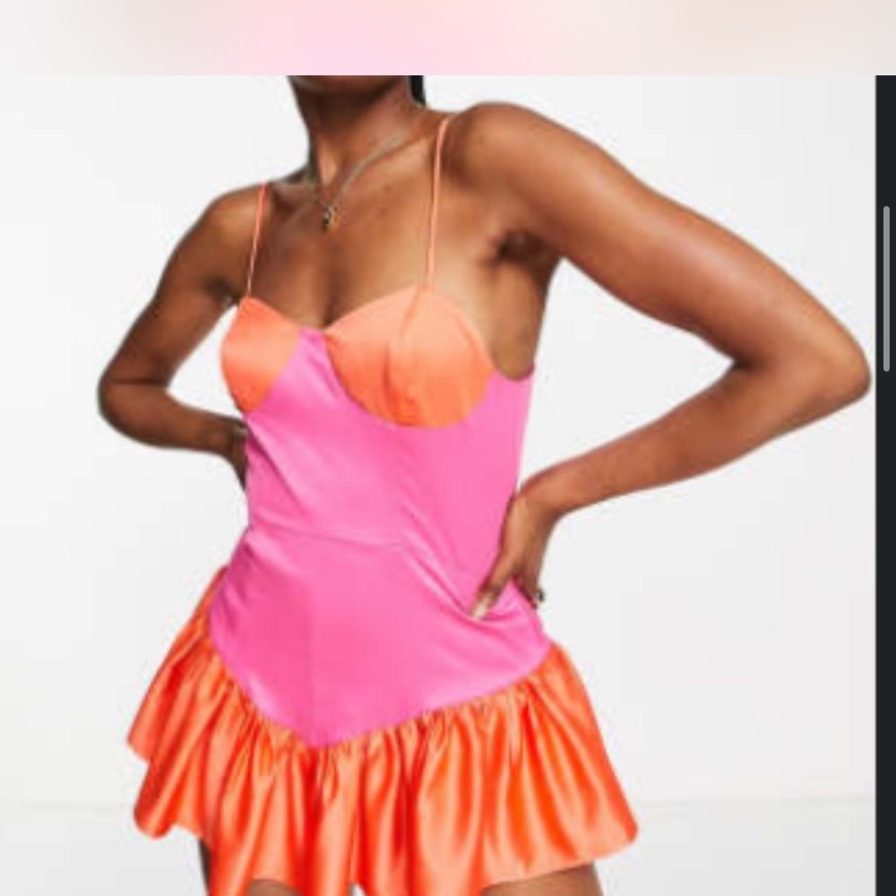 ASOS Pink and Orange Dress